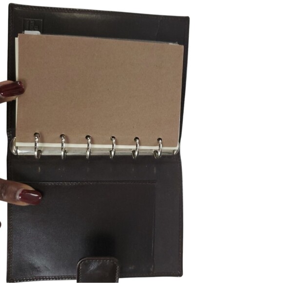Fendi Zucca Agenda Wallet Planner Brown‎ Black Jacquard Leather Vtg - Picture 5 of 8